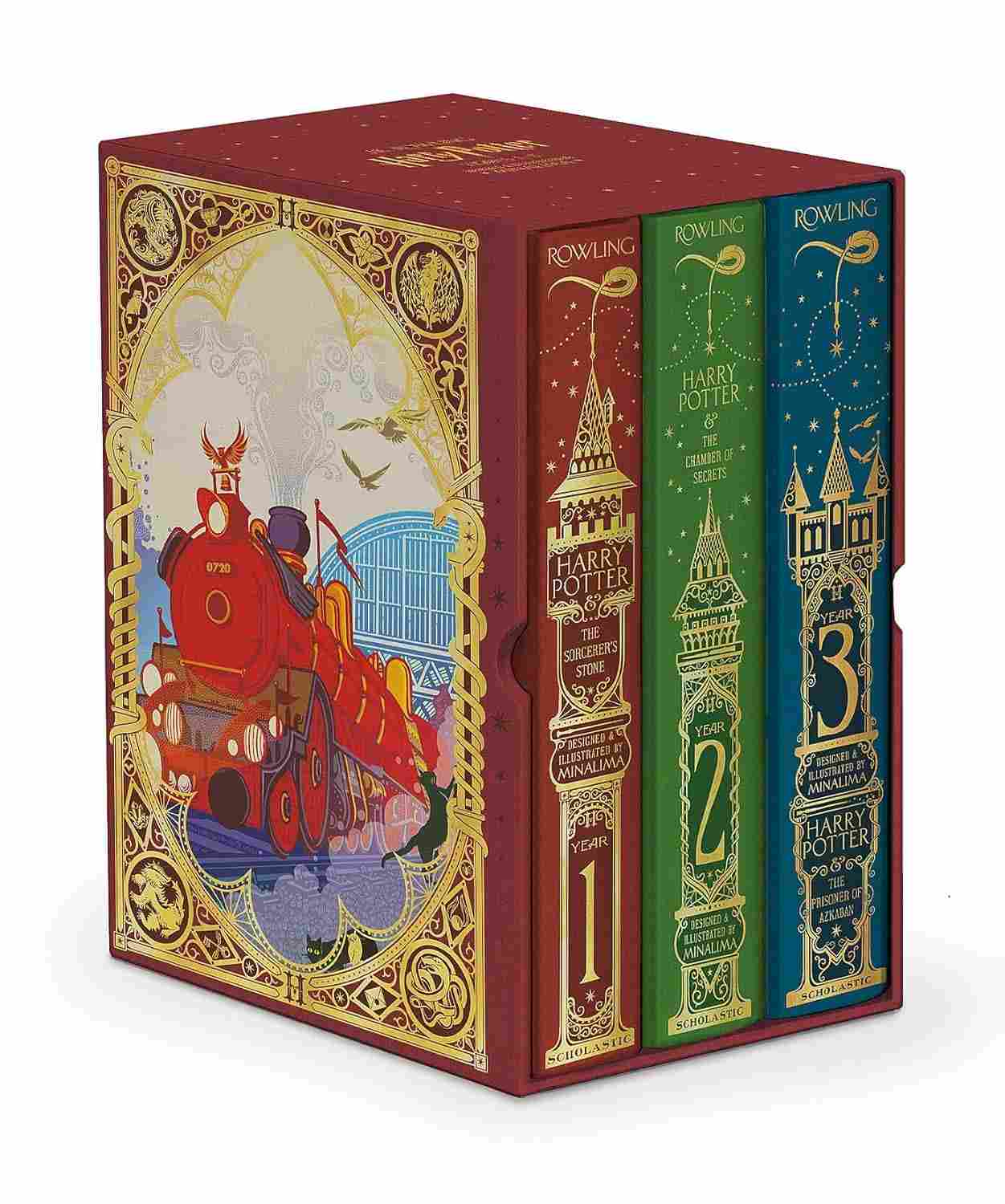 Box Harry Potter Edição Minalima: Livros 1-3 Ilustrados e Interativos