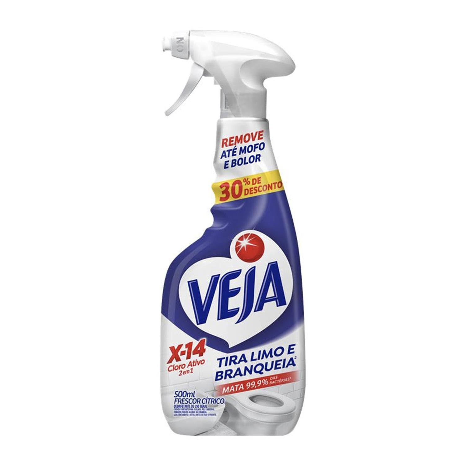 Spray Tira Limo Veja Banheiro X14 500ml - Limpeza Profunda e Desinfecção Total