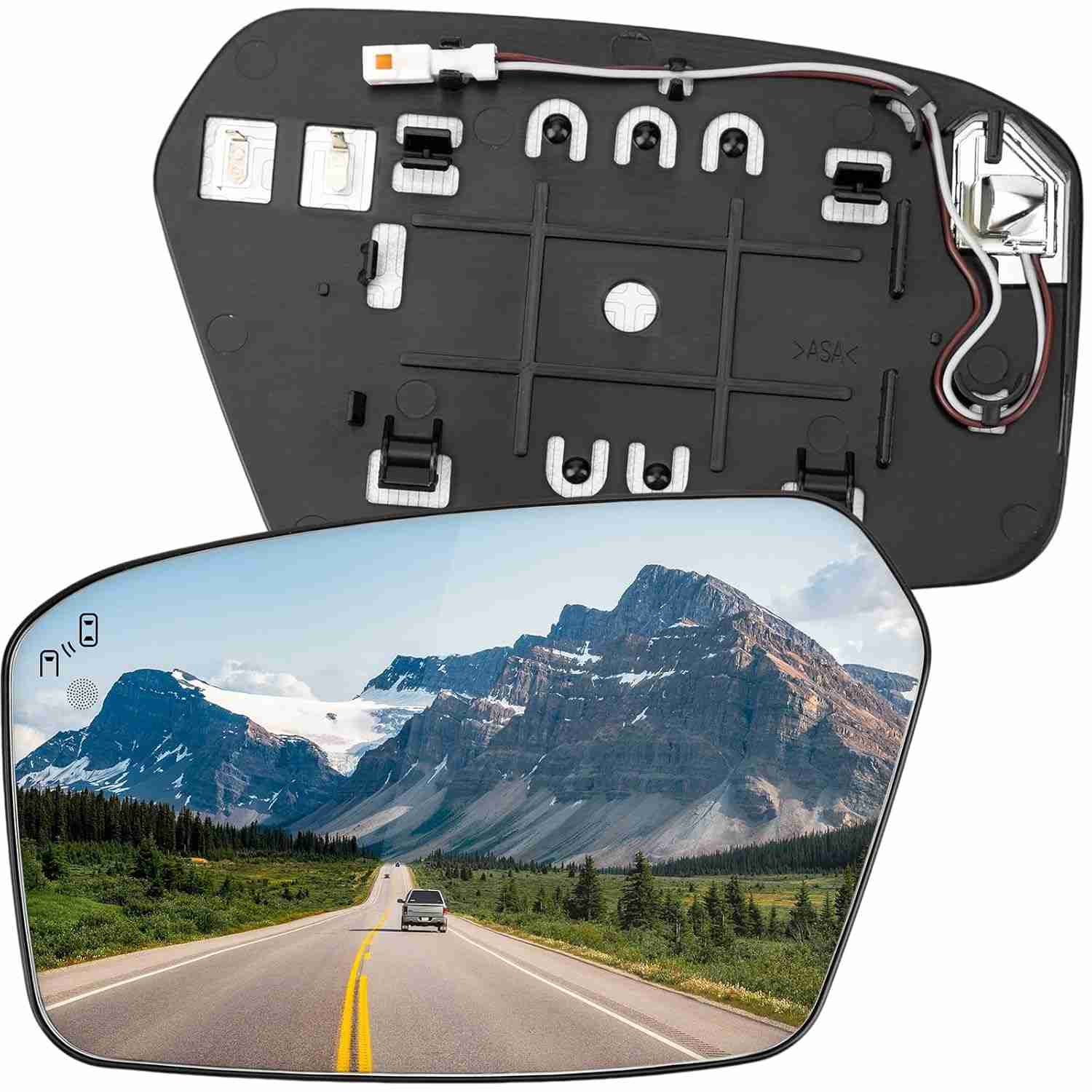 Vidro Espelho Retrovisor Motorista Ford Fusion 2006-2012 / Lincoln MKZ 2007-2012 - Aquecido e com Ponto Cego