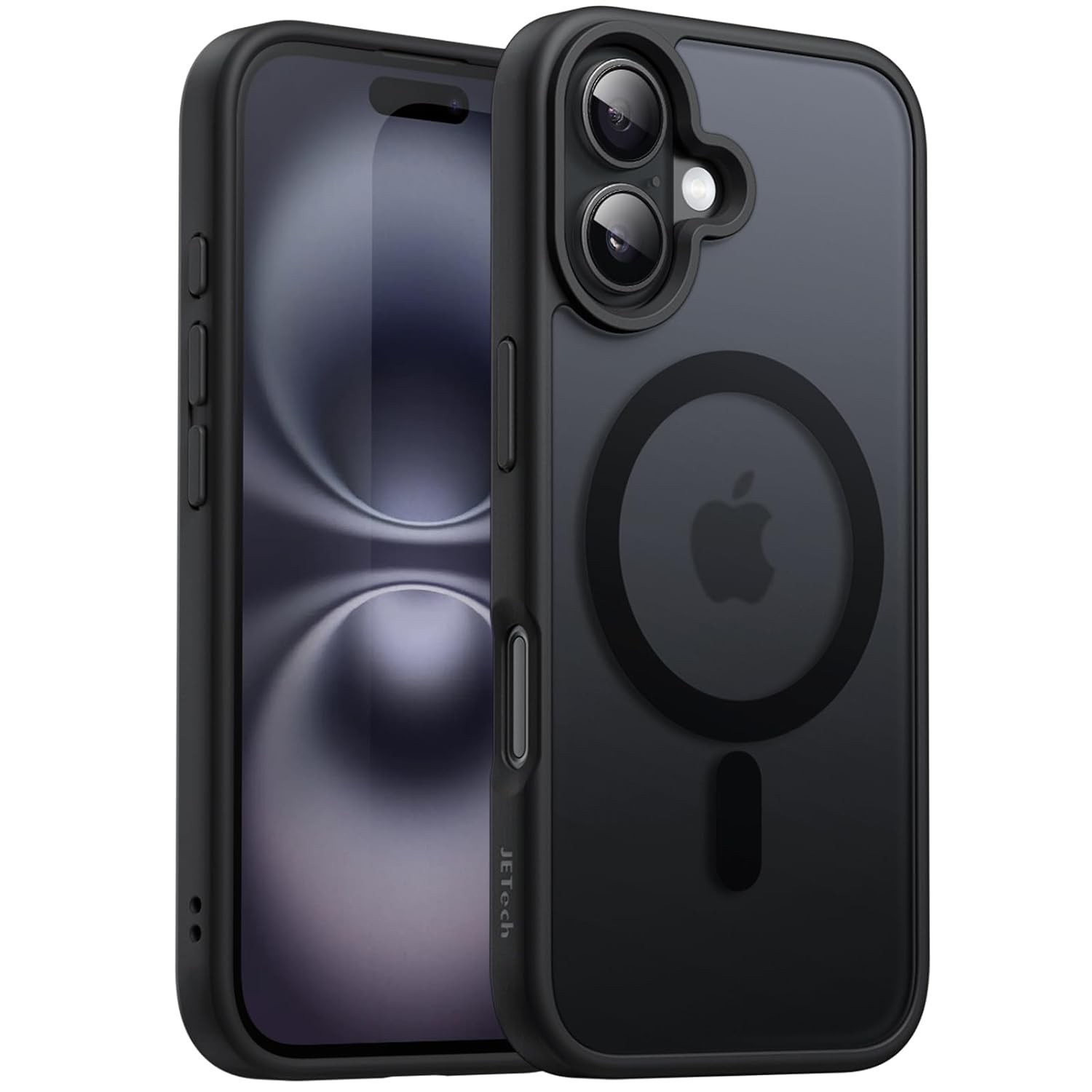 JETech Capa Magnética para iPhone 16 (6.1") MagSafe: Proteção Transparente Fosca e Antichoque