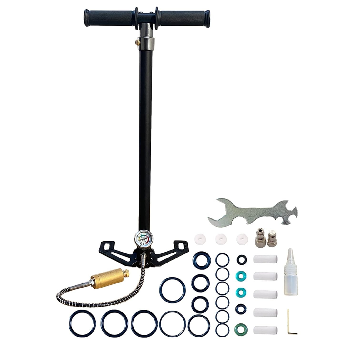 Bomba PCP Manual 4 Estágios 30MPa/4500PSI: Potência e Segurança para seu Rifle de Ar
