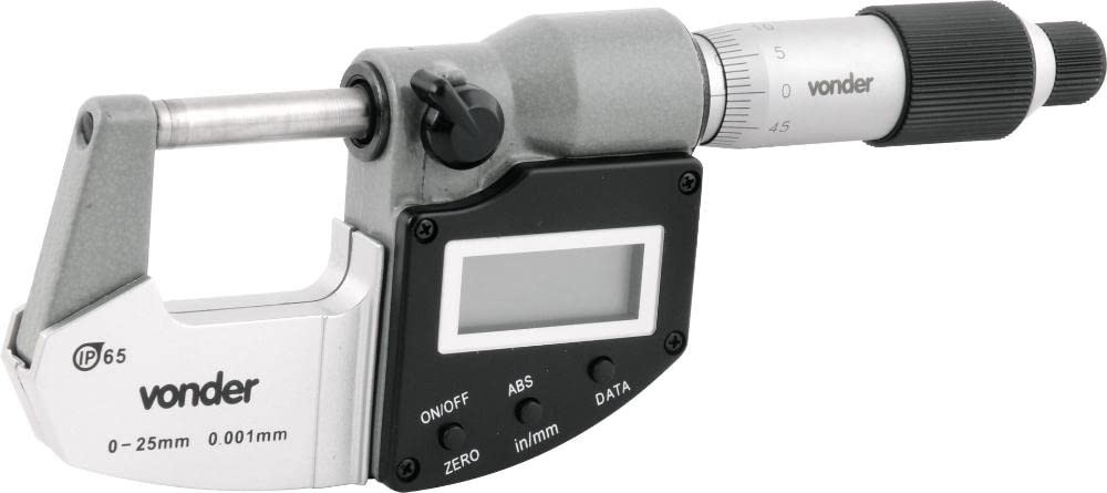 Micrômetro Externo Digital Vonder 0-25mm IP65: Precisão e Durabilidade para Seu Trabalho