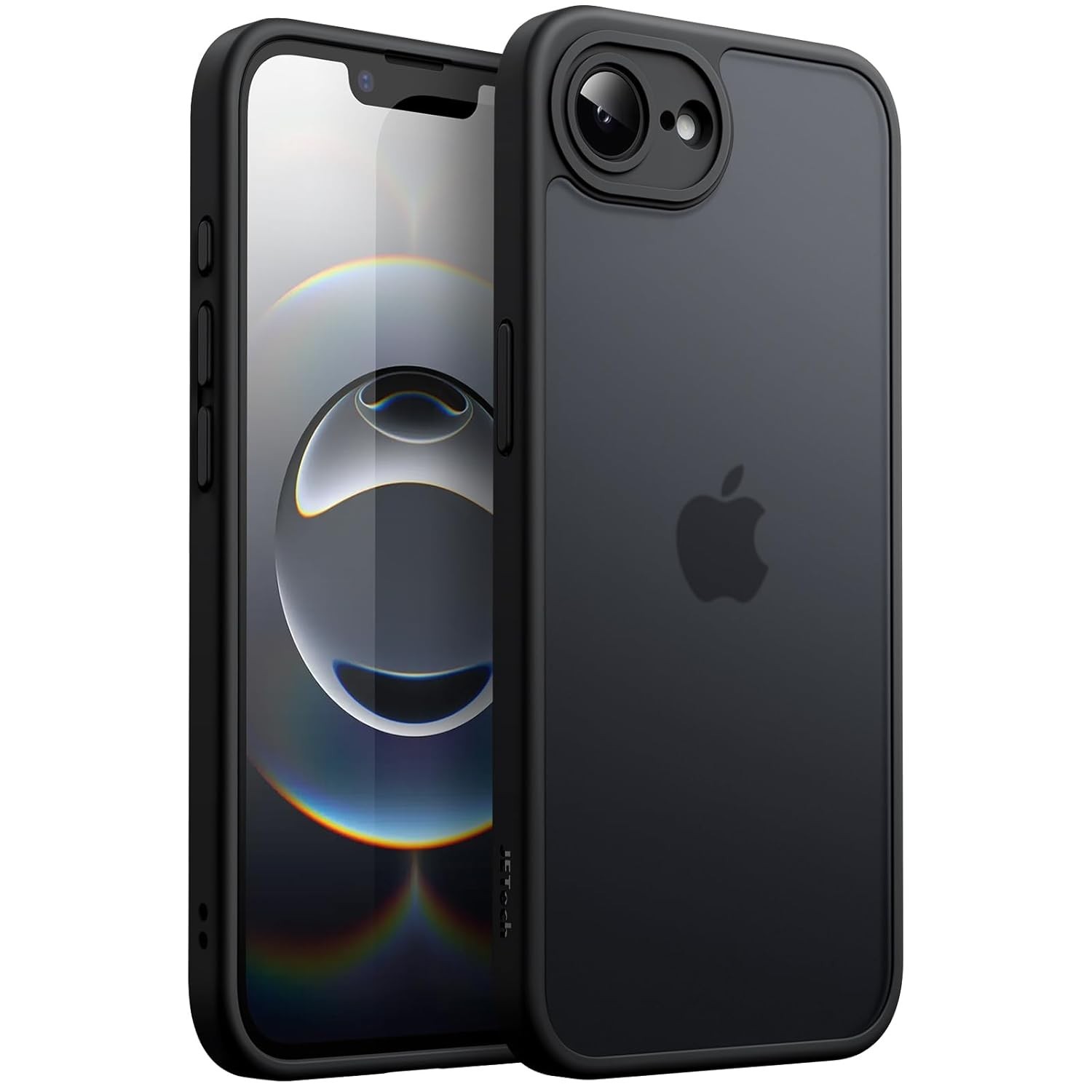JETech Capa Matte iPhone 16e 6.1" 2025: Proteção Militar Anti-Impacto e Anti-Impressão Digital (Preta)