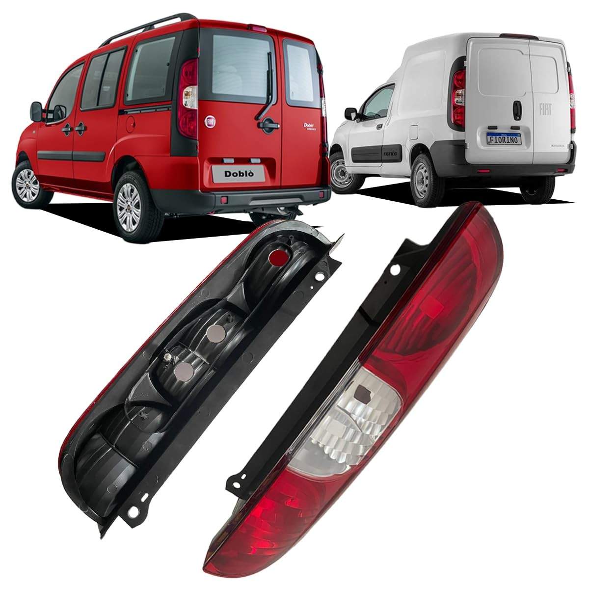 Lanterna Traseira Fiat Doblo e Fiorino (Direita) - Modelos 2010-2021