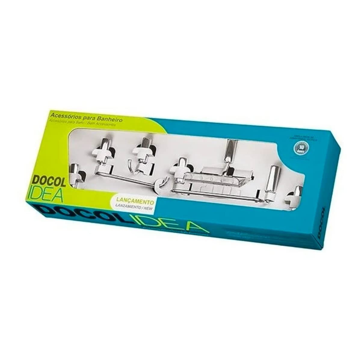 Kit de Acessórios Docol Idea Cromado - Design Moderno e Praticidade no Banheiro