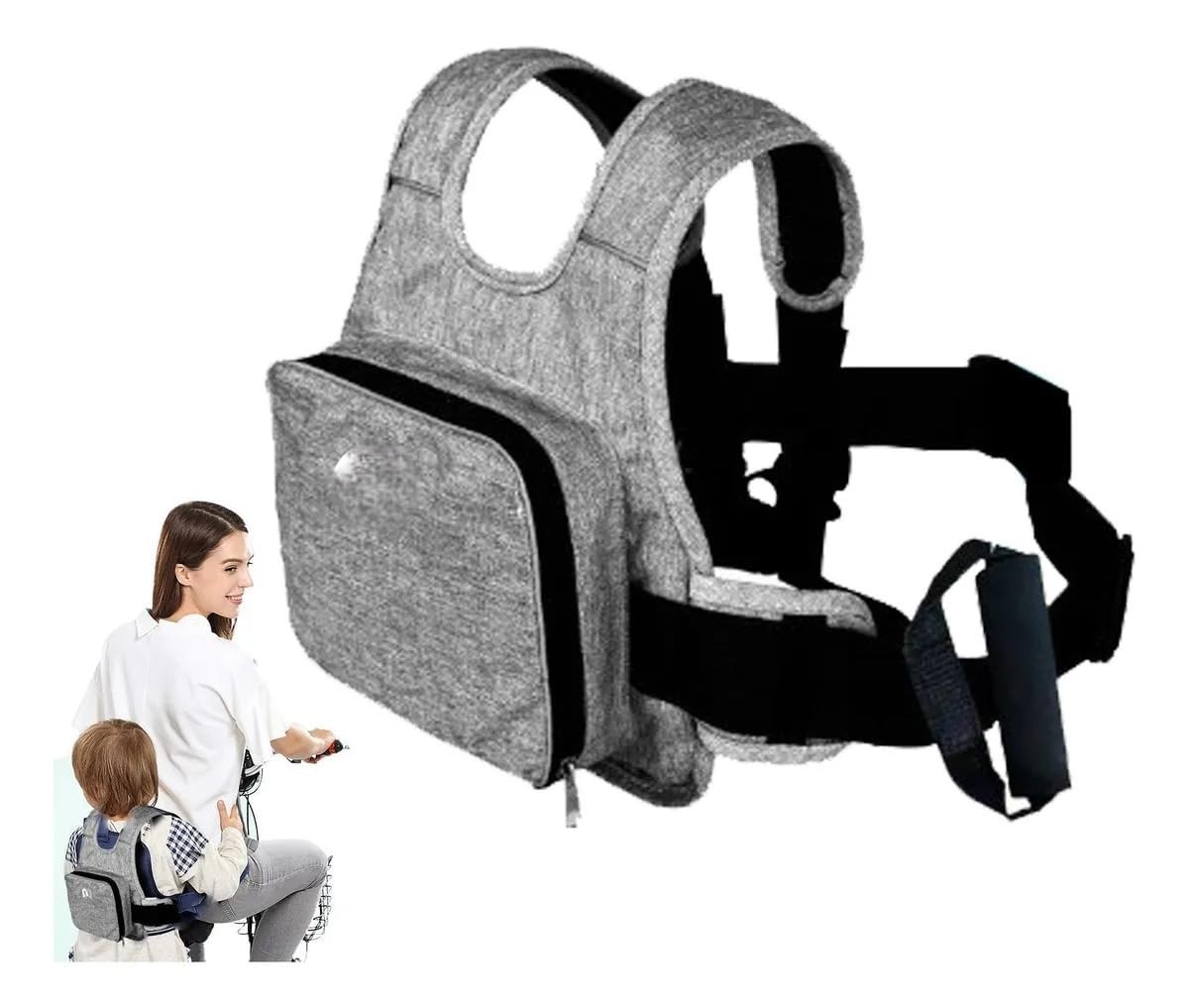 Colete de Segurança Infantil para Moto - Proteção Confortável e Ajustável para Passeios com Criança