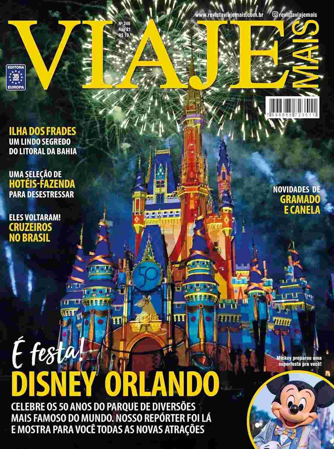 Revista Viaje Mais Edição 246: Celebre os 50 Anos da Disney Orlando e Descubra Destinos Incríveis!