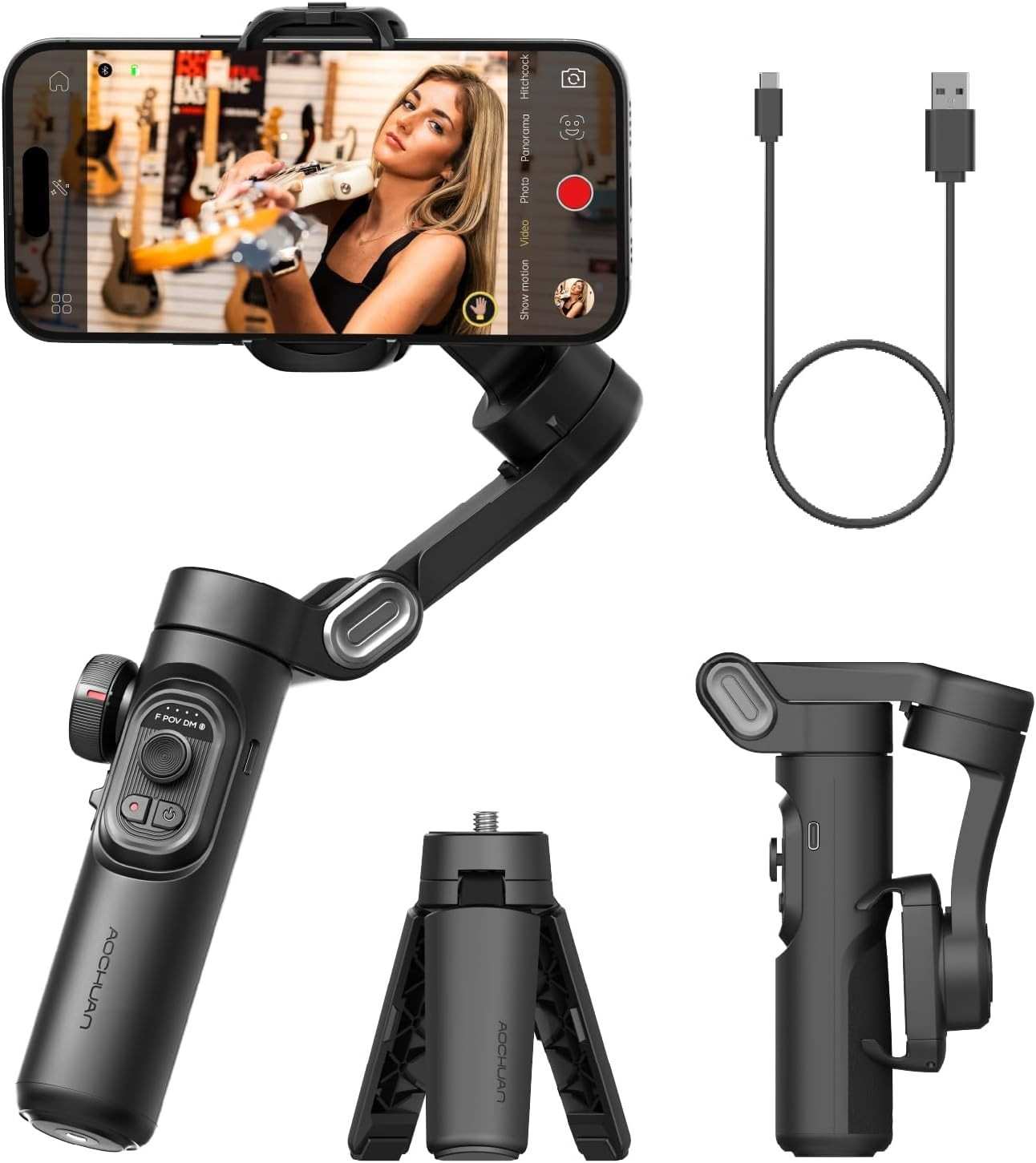 Gimbal Estabilizador 3 Eixos Portátil para Celular: Filmagens Profissionais e Estáveis
