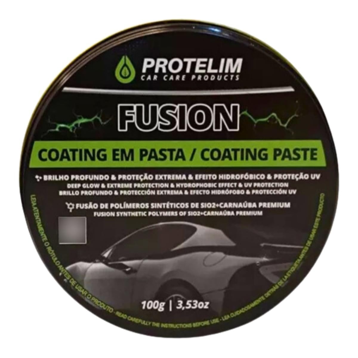 Fusion Coat Protelim: Cera Cerâmica em Pasta 100g para Proteção Extrema e Brilho Duradouro