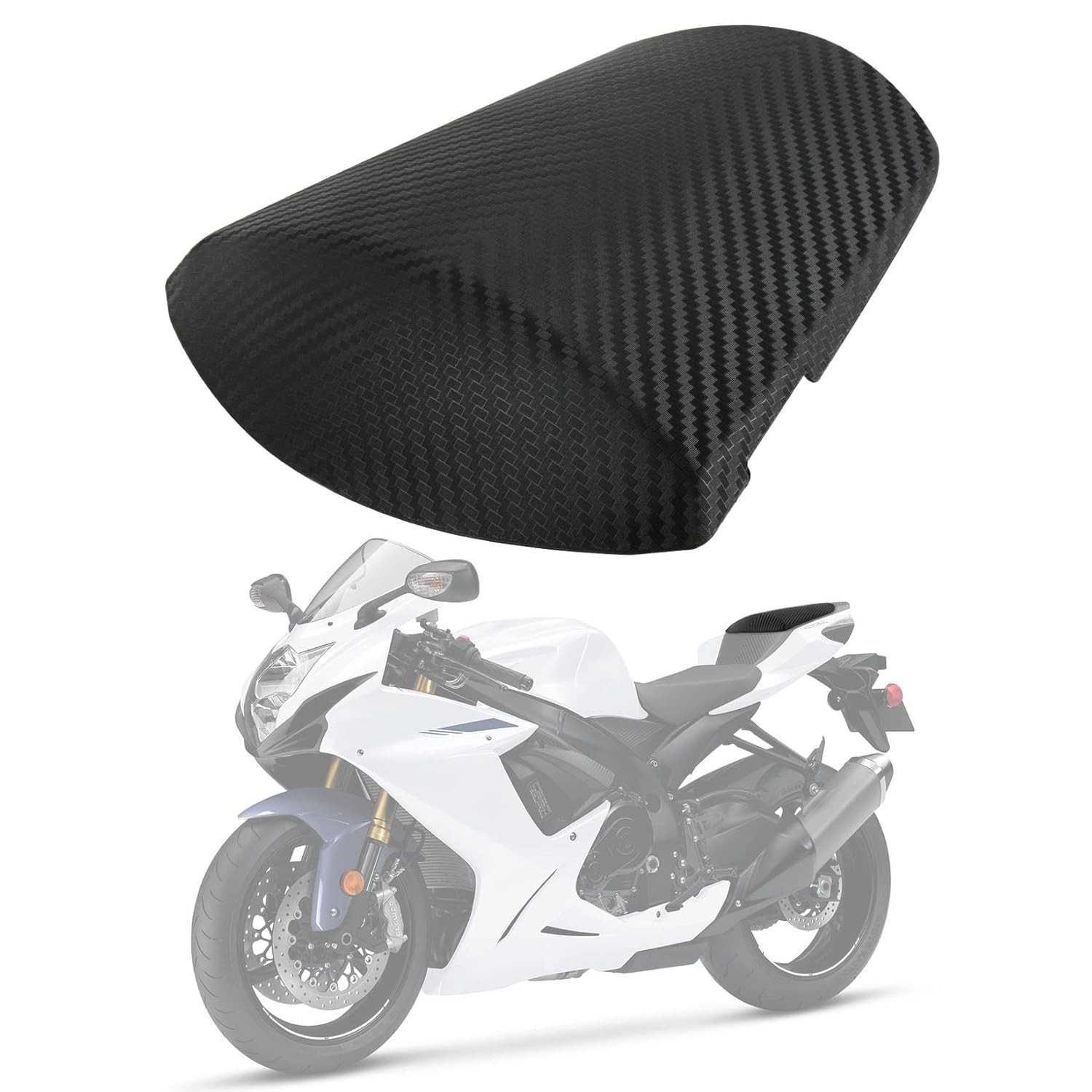 Capa de Assento Traseiro Hump Solo para Suzuki GSXR 600/750 K11 (2011-2025) - Efeito Carbono