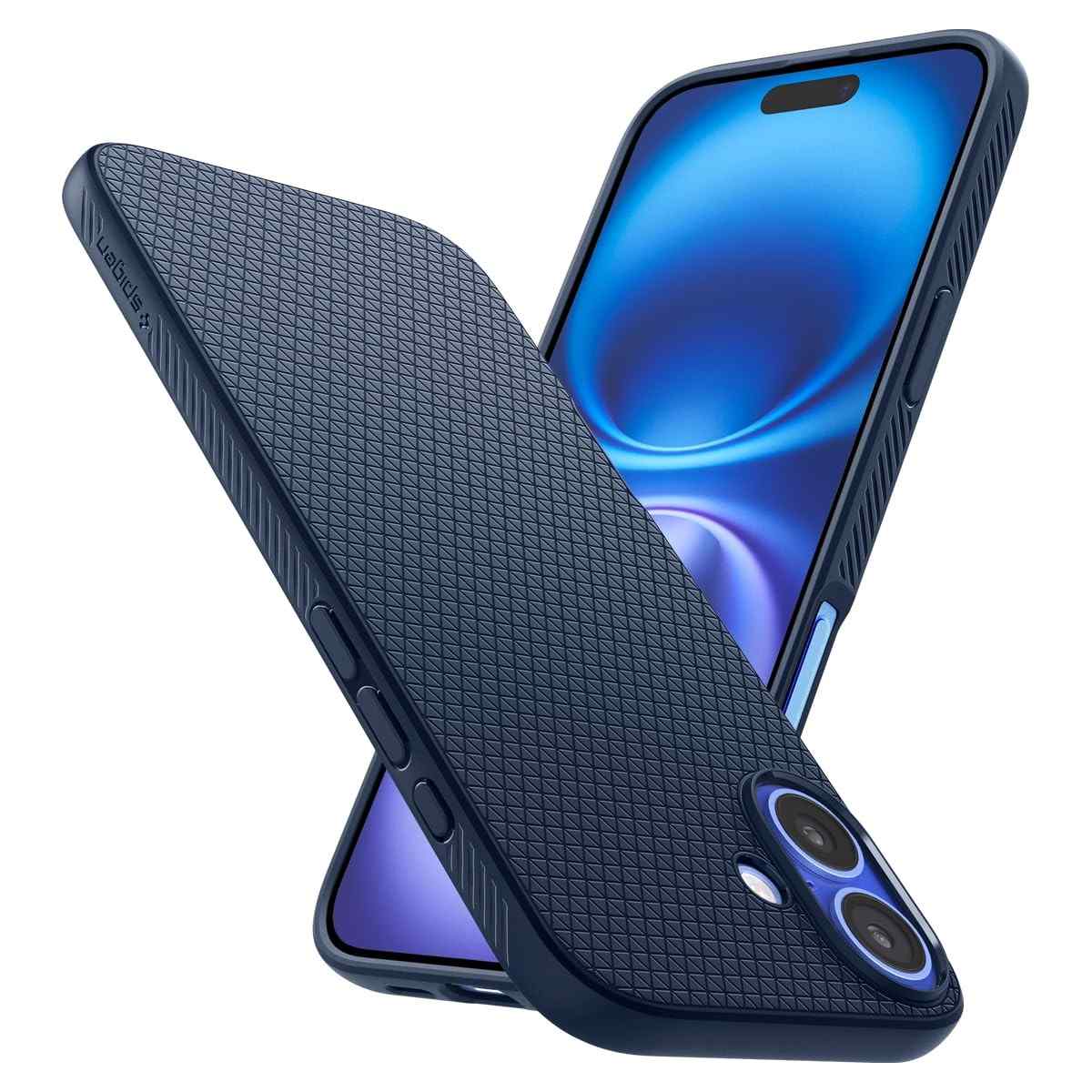 Capa Spigen Liquid Air Armor para iPhone 16 - Azul Marinho | Proteção Premium