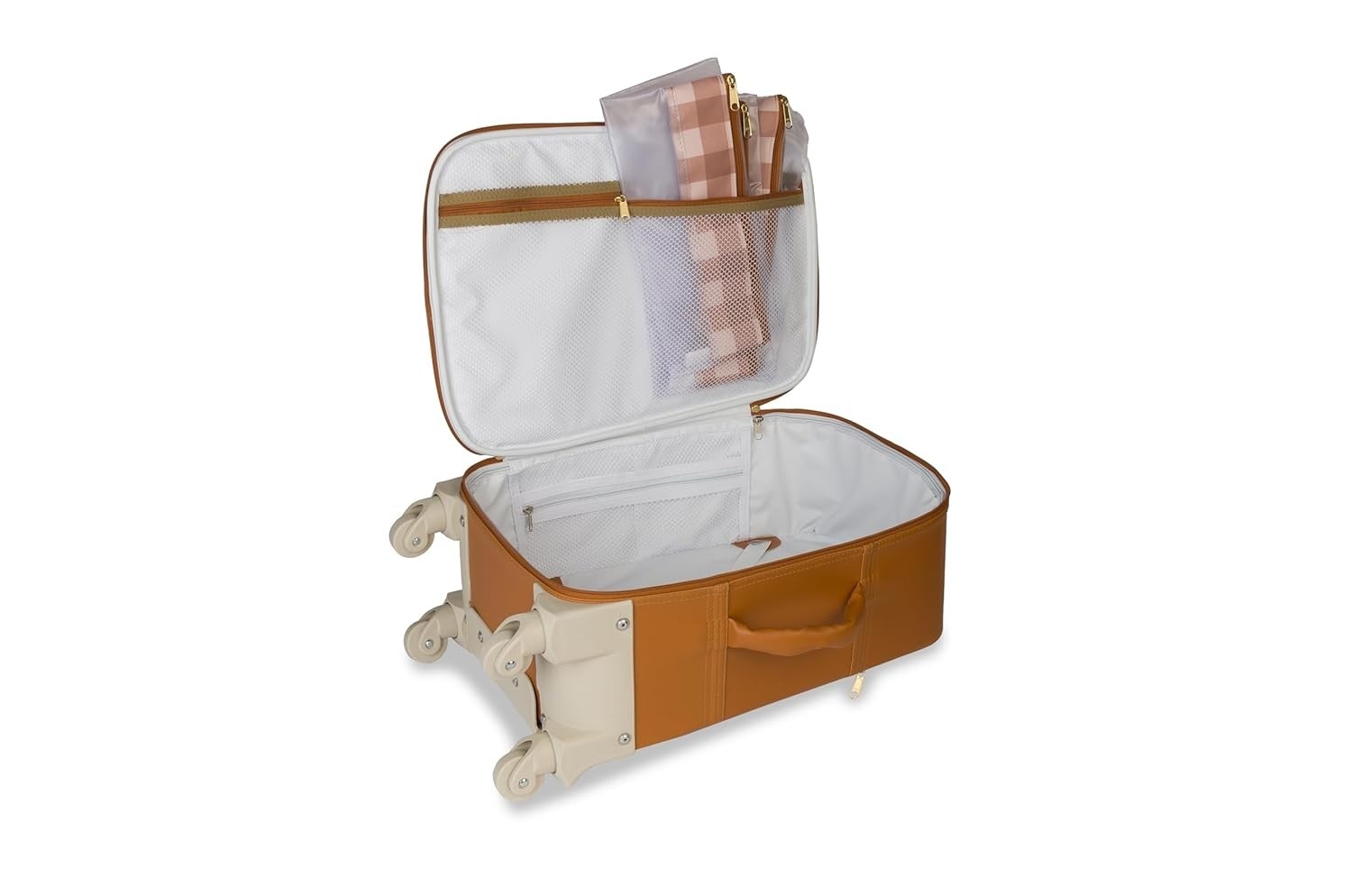 Mala Maternidade Masterbag Teddy Caramelo com Rodinhas: Estilo e Praticidade para a Mamãe Moderna