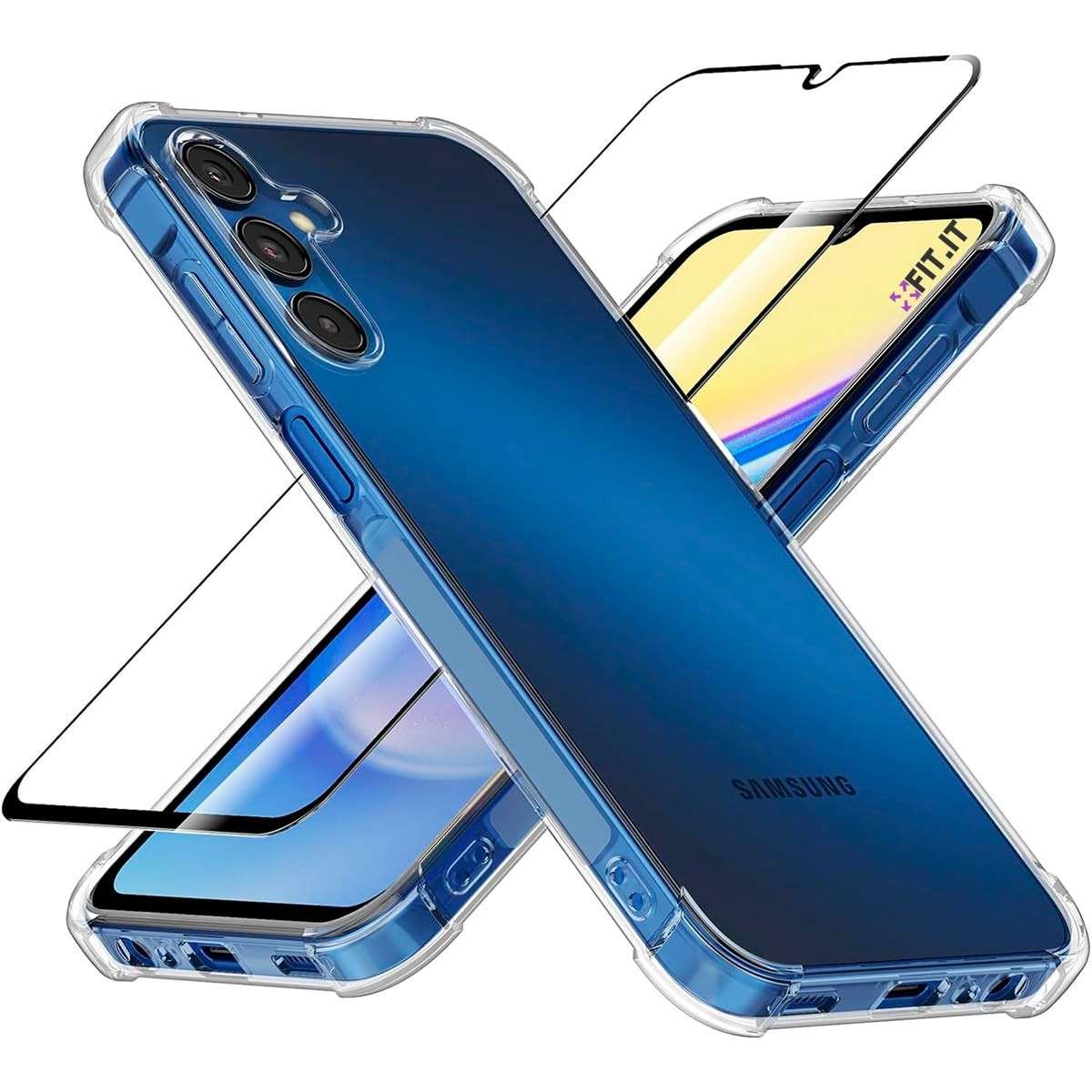 Kit Proteção Total Samsung Galaxy A16: Capa Anti Impacto + Película 3D Vidro