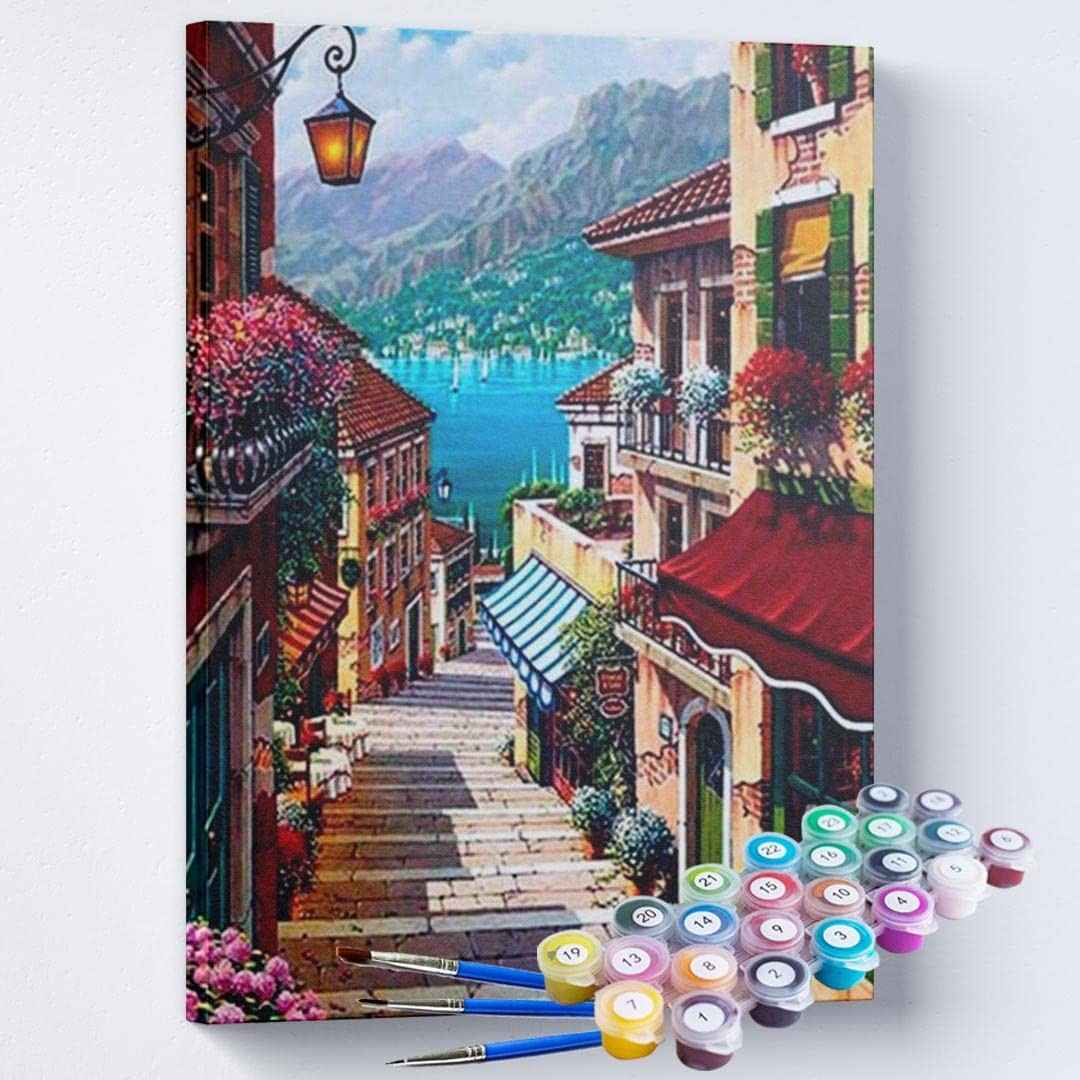Kit de Pintura Terapêutica Europa Praiana - Relaxamento e Criatividade com MAUE ART STORE