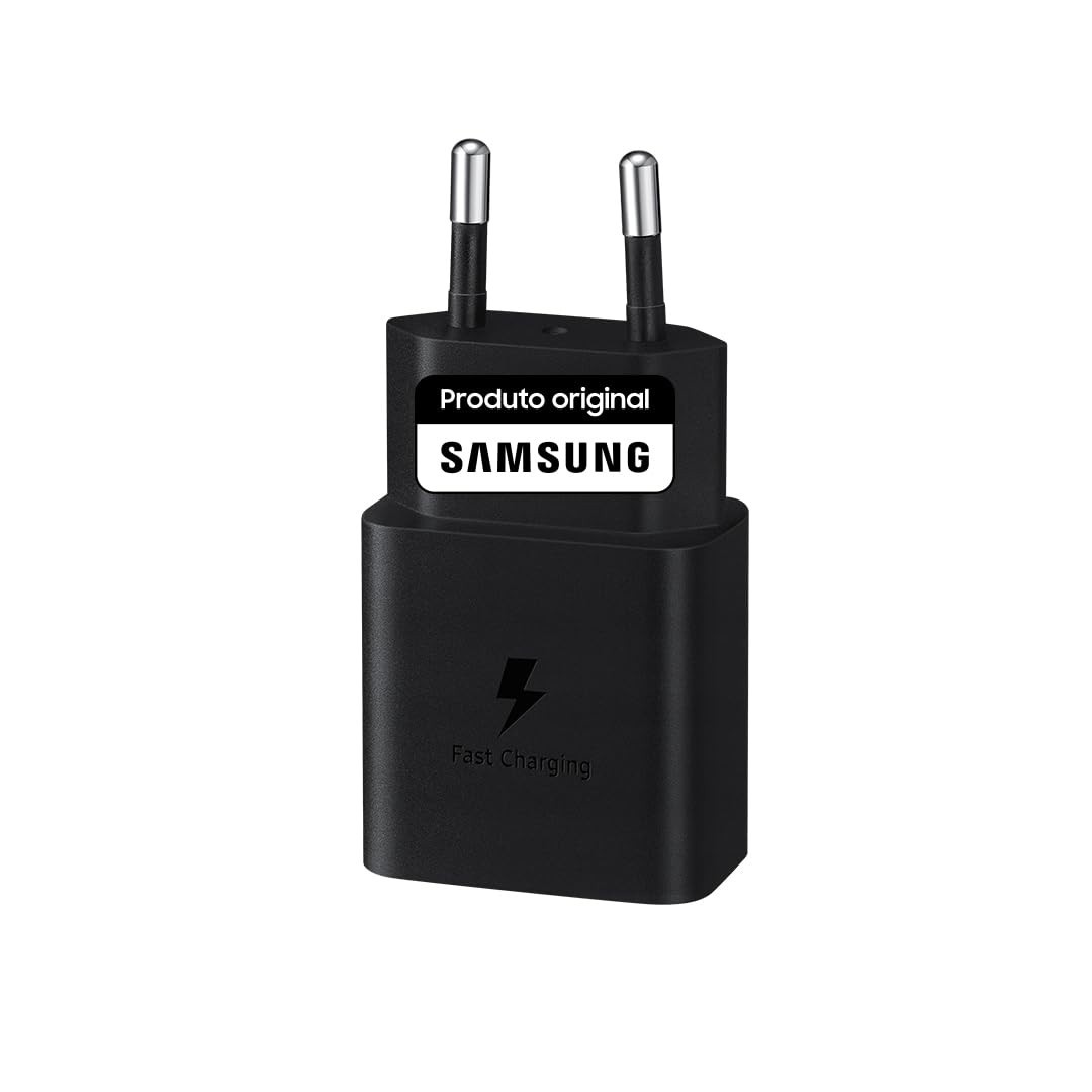 Carregador Samsung 15W USB-C EP-T1510NB Preto: Potência e Segurança para seu Galaxy