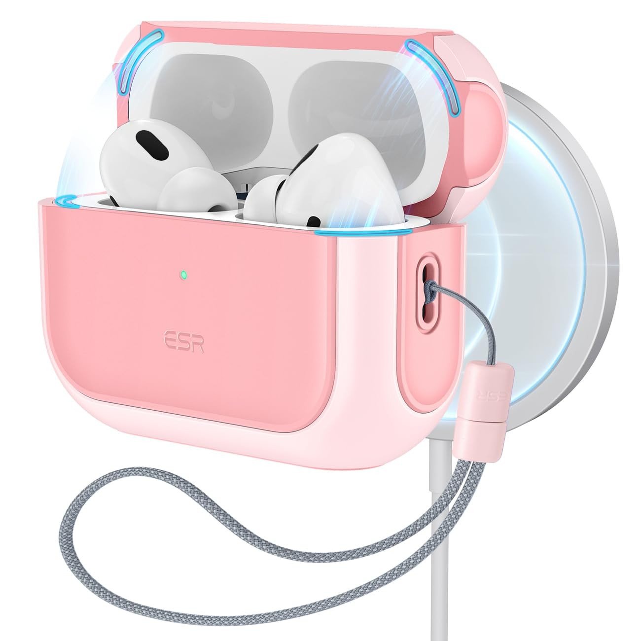 ESR Capa HaloLock para AirPods Pro 2ª Geração: Proteção Total MagSafe Rosa