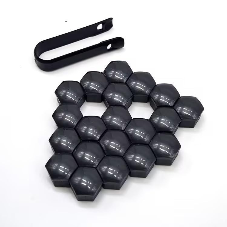 Proteja Suas Porcas de Roda: Kit 20 Protetores Anti-Poeira 19mm (Preto)