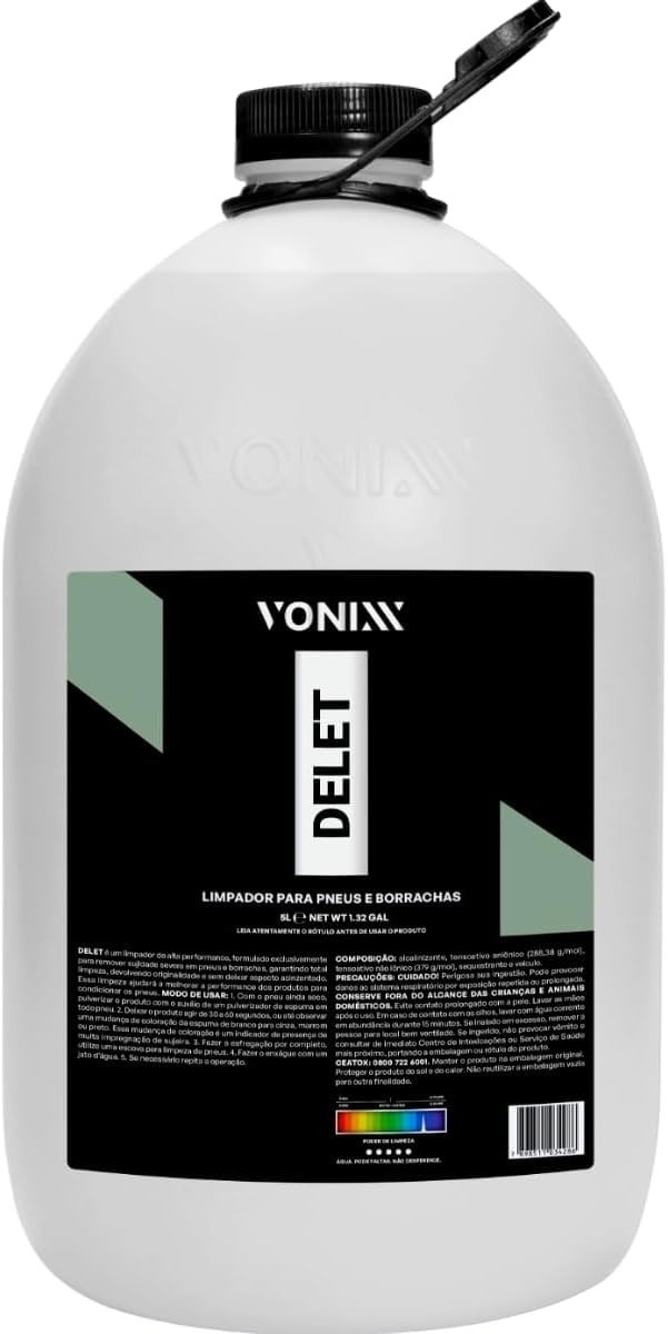 Vonixx Delet: Restaure a Originalidade dos Pneus do Seu Carro com Limpeza Profunda