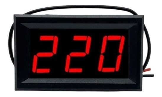Voltimetro Digital LED Vermelho 110V 220V 380V AC - Monitoramento Preciso e Seguro