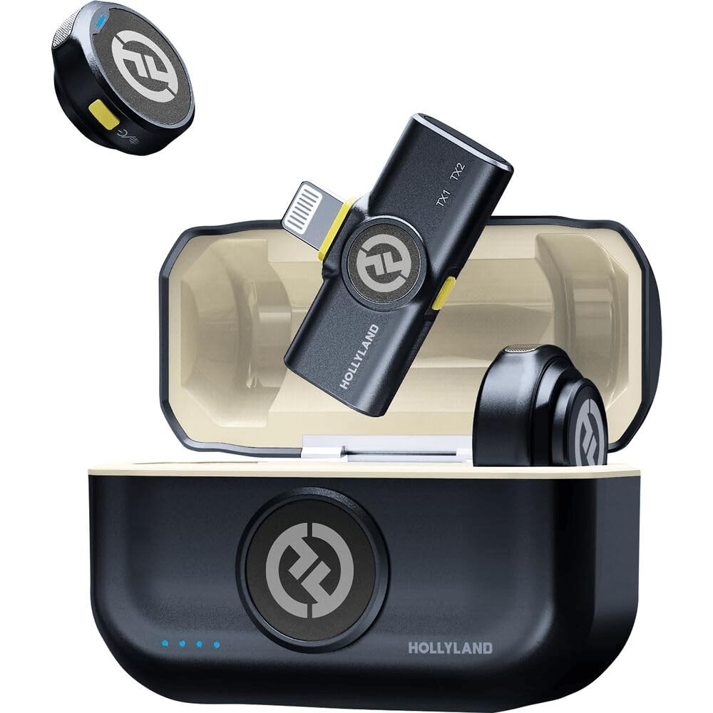 Hollyland Lark M2 Duo: Microfone Sem Fio Duplo para iPhone (Lightning) - Áudio Profissional!