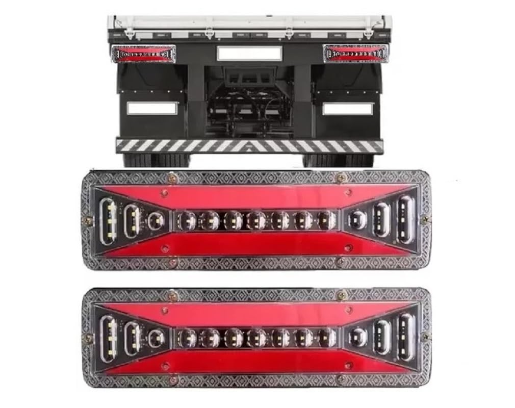 Lanterna Traseira LED Sequencial Caminhão e Carretinha KLX 12/24V - Segurança e Estilo Inovador