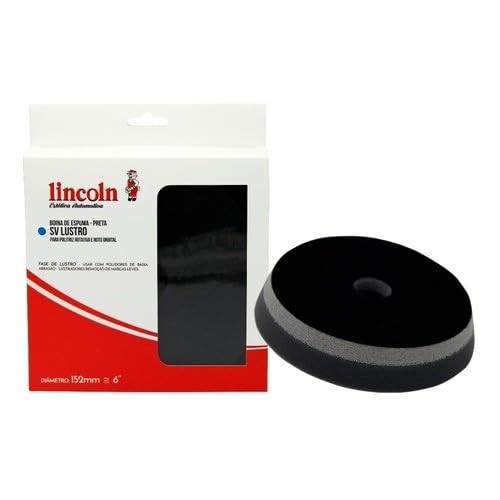 Boina Preta de Lustro 6" Lincoln: Acabamento Impecável para sua Politriz