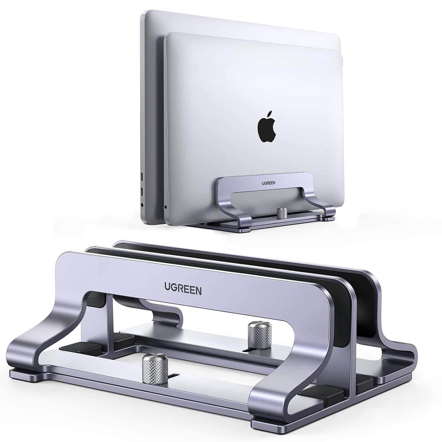 UGREEN Suporte Vertical para Laptop com 2 Compartimentos | Ajustável e Estável para Até 17,3"