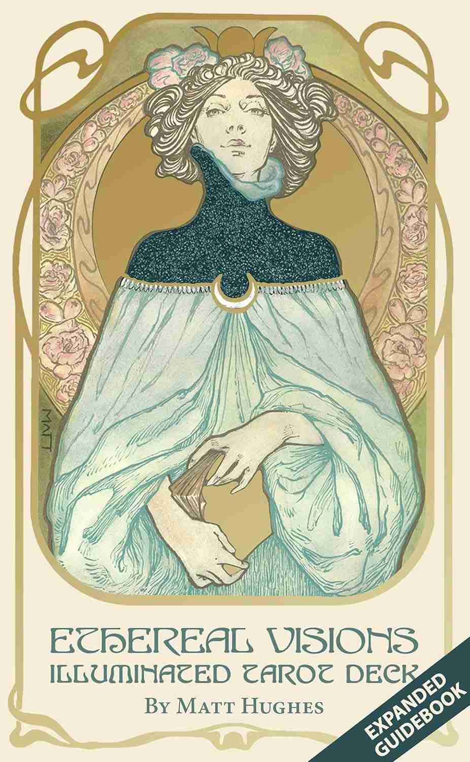 Ethereal Visions Tarot: Baralho Iluminado com Arte Nouveau e Ouro