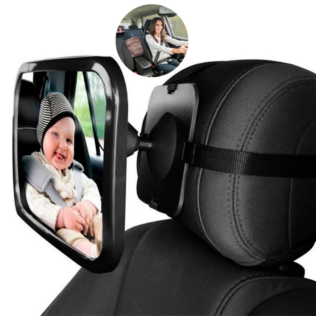 Espelho Retrovisor Bebê para Banco Traseiro: Visão Ampla e Segura