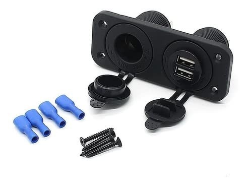 Tomada Dupla 12V/5V com USB para Carro, Jipe e Barco: Carregue Tudo com Estilo!