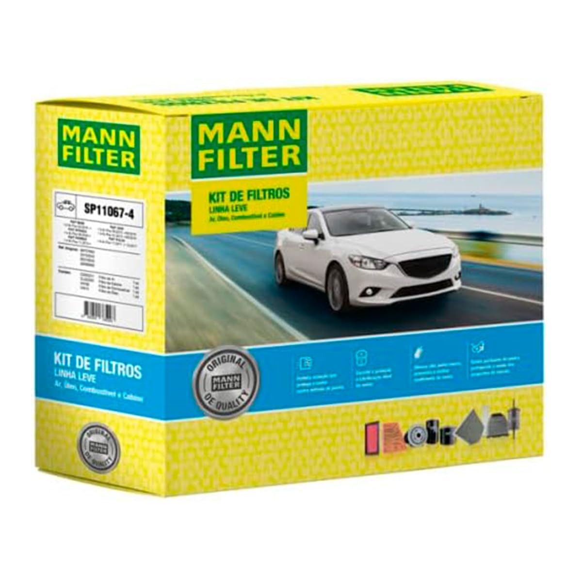 Kit Completo Mann-Filter SP11067-4: Filtros Essenciais para Fiat Mobi, Strada, Fiorino, Uno e Palio