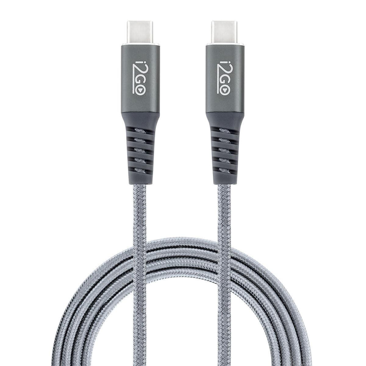Cabo USB-C para USB-C i2GO PRO 2m: Carregamento Rápido e Durabilidade Premium