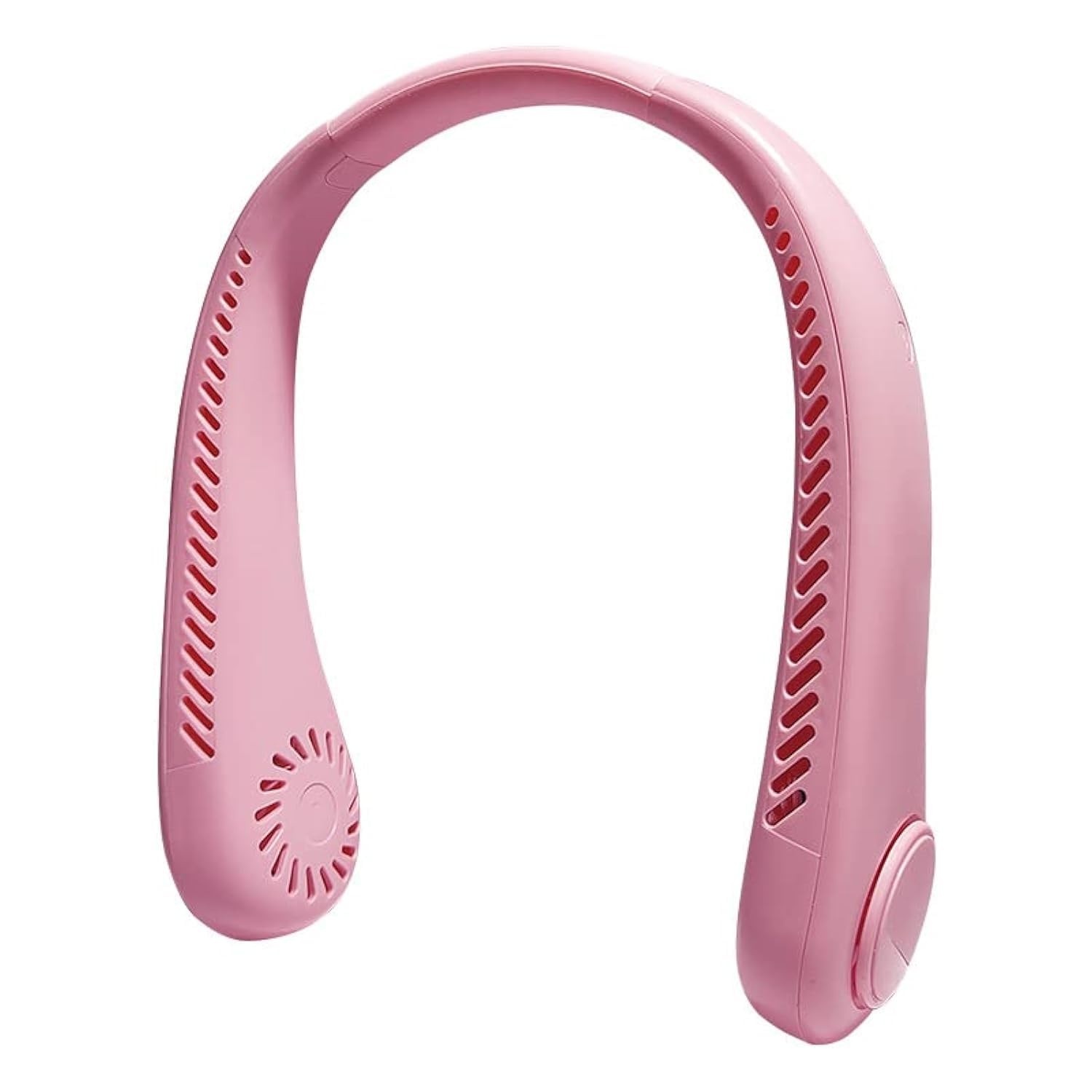 Ventilador de Pescoço Recarregável 3 Velocidades Rosa - 1500mAh Sem Lâmina