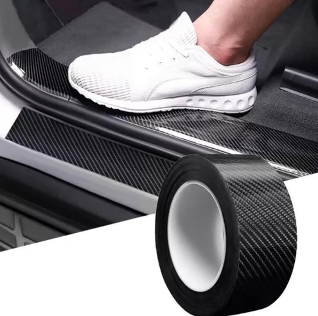 Fita Adesiva Fibra de Carbono Preta 4m x 15cm: Personalize seu Carro com Estilo e Alta Resistência!