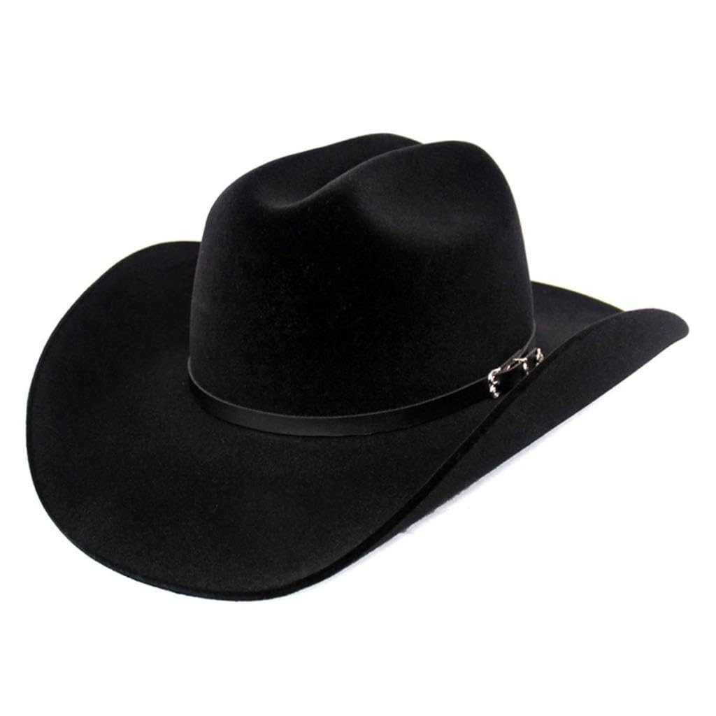 Chapéu Estilo Australiano Unissex – Aba Larga 10cm – Faixa de Couro e Forro em Veludo – Elástico Ajustável – Ideal para Rodeio, Cavalgada e Música Country