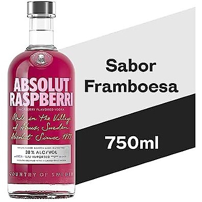 Absolut Raspberri: Vodka Framboesa Premium 750ml