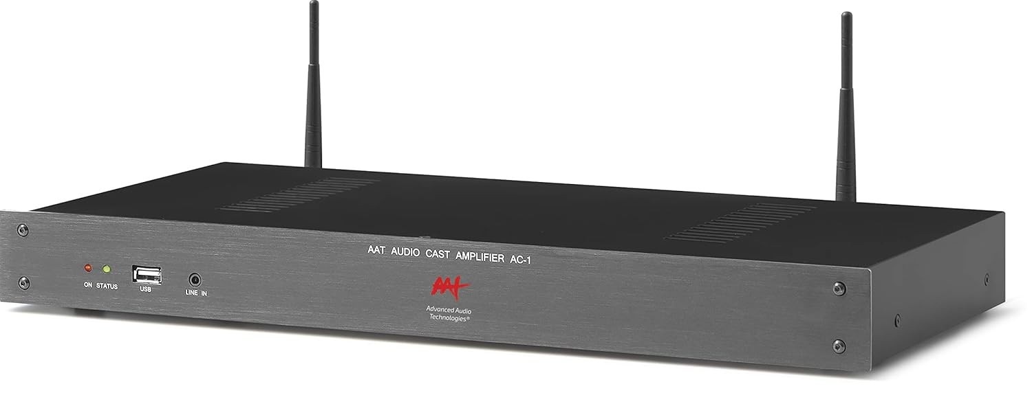 Amplificador AAT AudioCast AC-1: 120W RMS com Streaming Wi-Fi, Bluetooth e Controle por App