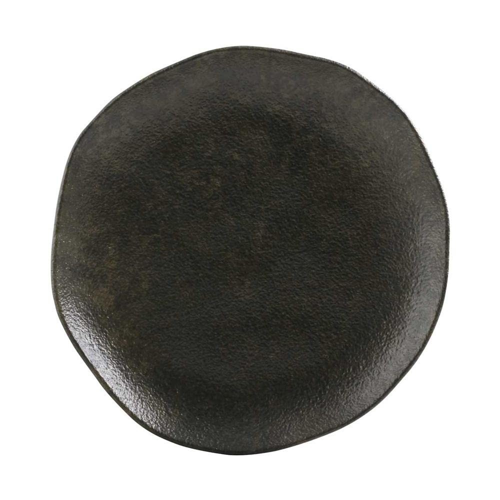 Conjunto 6 Pratos de Sobremesa Porto Brasil Onyx 19,5cm - Cerâmica Orgânica Acetinada