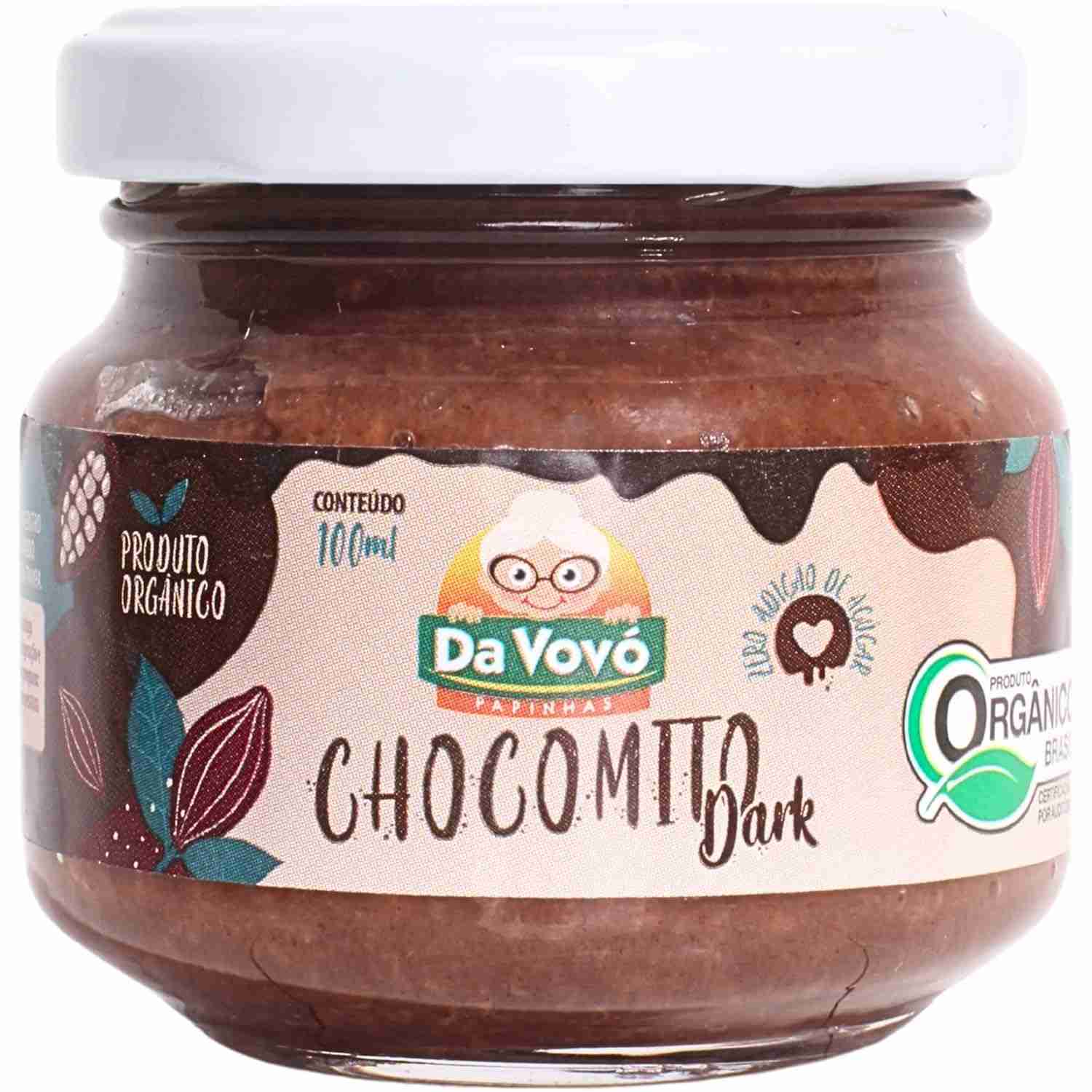 Chocomito Da Vovó - Manjar Nutritivo de Cacau Orgânico Zero Açúcar e Lactose para Bebês a Partir de 9 Meses