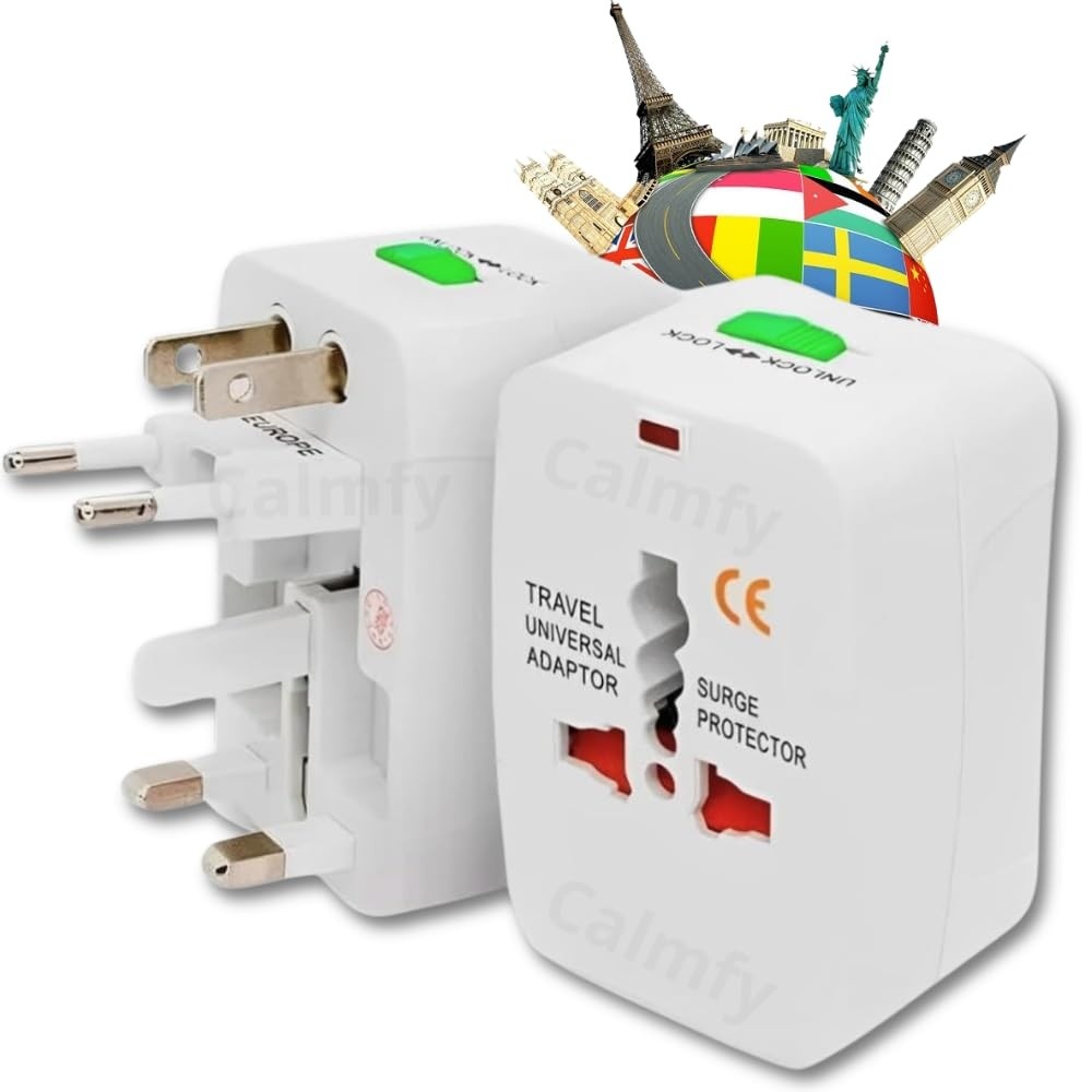 Adaptador de Tomada Universal Premium: Energia para +150 Países | Bivolt e Seguro