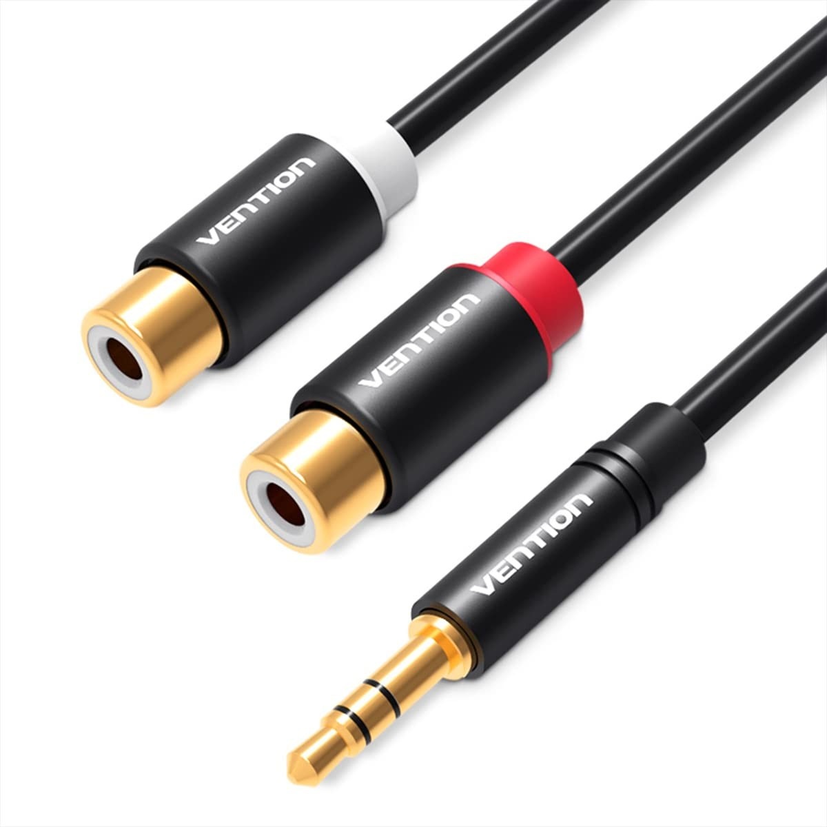 Cabo Adaptador Vention 2 RCA para P2 Profissional DJ - Conexão Impecável 30cm