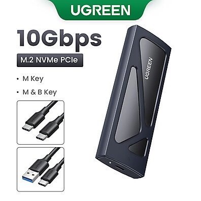 Adaptador SSD UGREEN: Velocidade USB-C 10Gbps