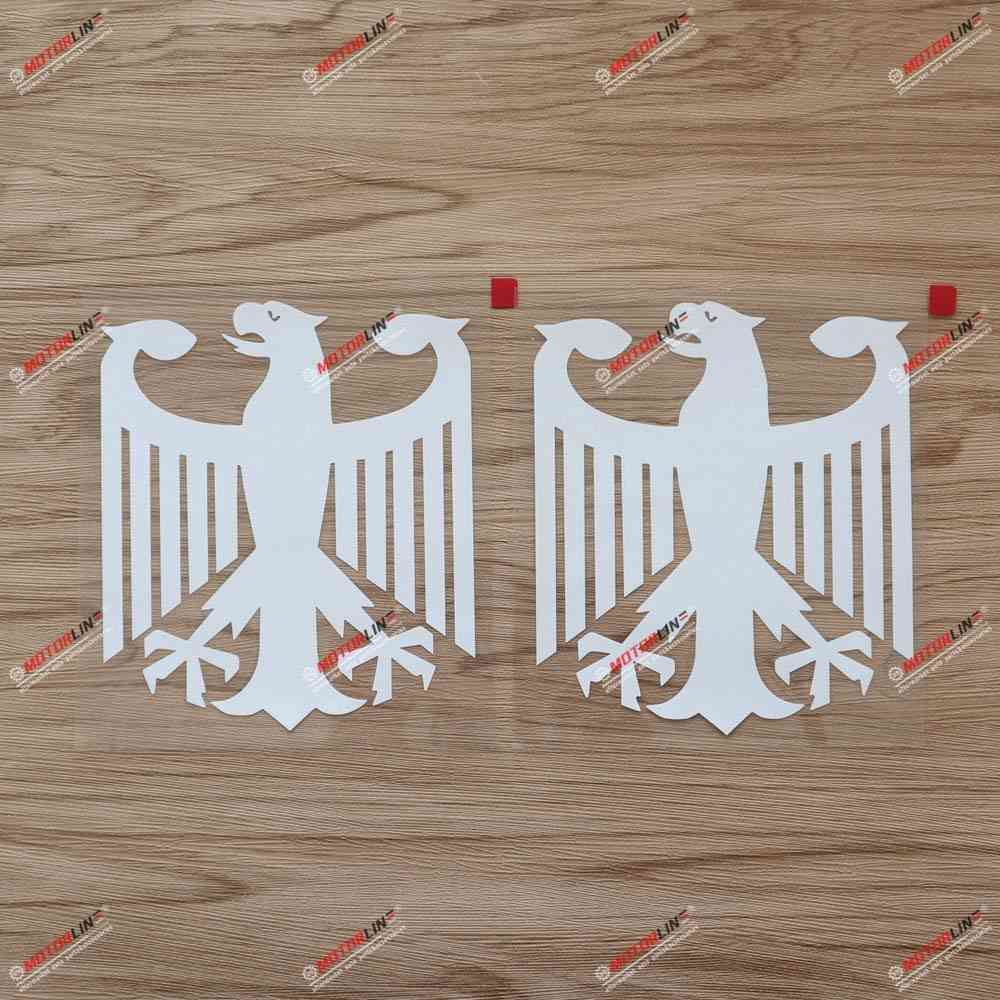 Adesivo Vinil Águia Brasão Alemão 4" - Decalque Carro Alemanha Deutschland Die Cut