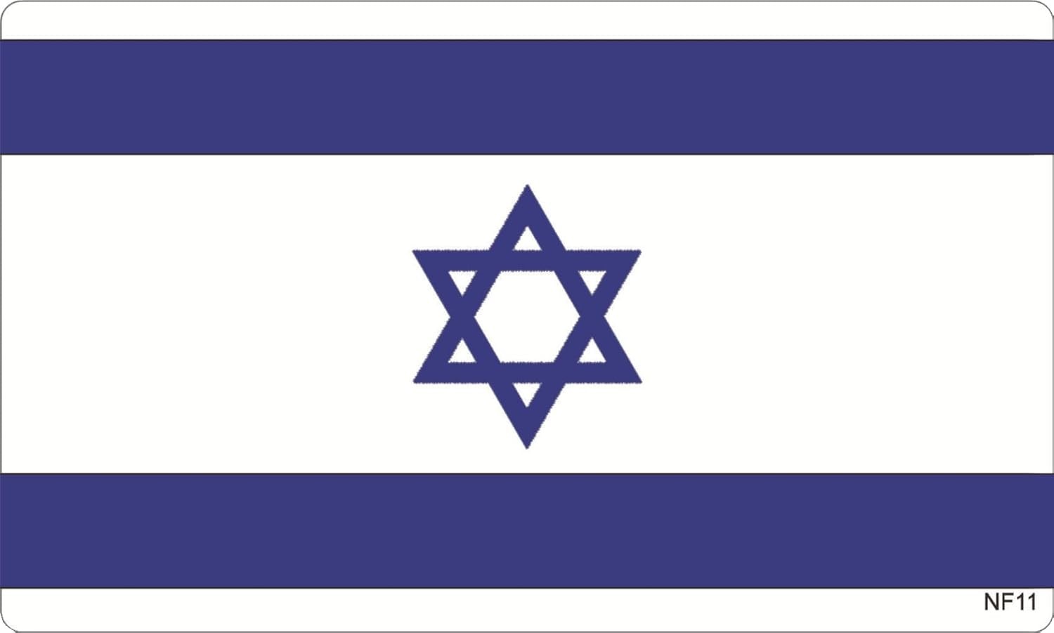 Adesivo Bandeira de Israel 7,6x12,7cm - Vinil Premium | Expresse seu Orgulho!