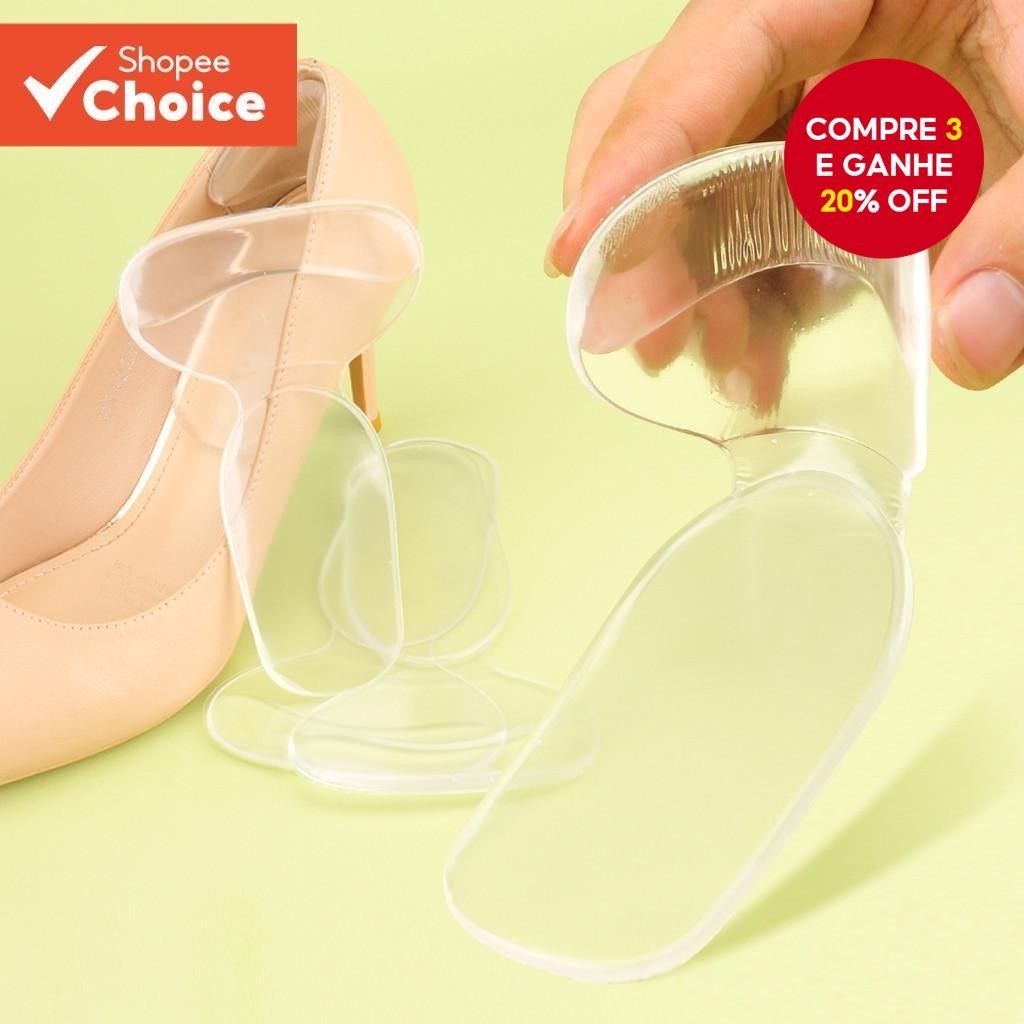 Adesivo de Silicone para Calcanhar: Conforto 2 em 1