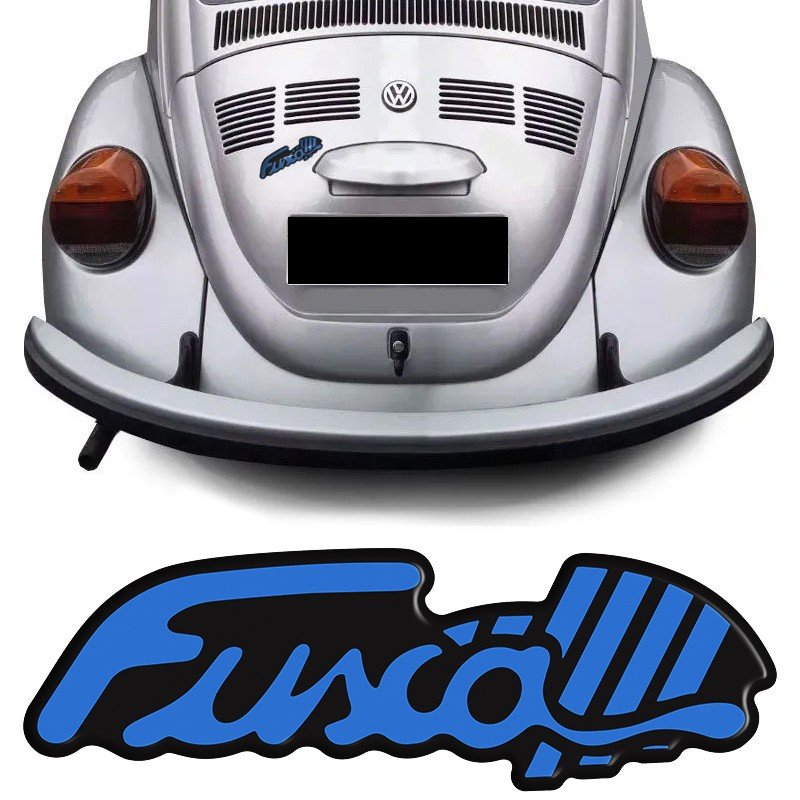 Adesivo Fusca Itamar: Emblema Traseiro Resinado Azul