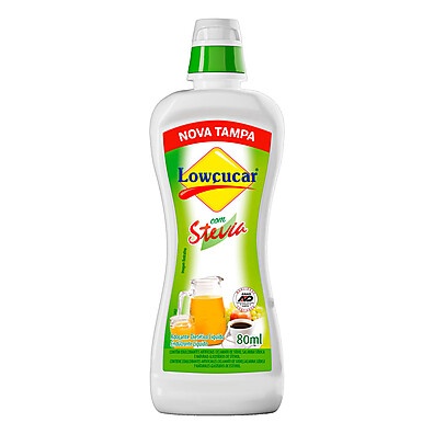 Adoçante Líquido Lowçucar Plus Stevia 80ml – Zero Açúcar!