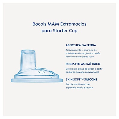 Bico Bocal MAM +4 Meses: Transição Fácil para Copo Adulto