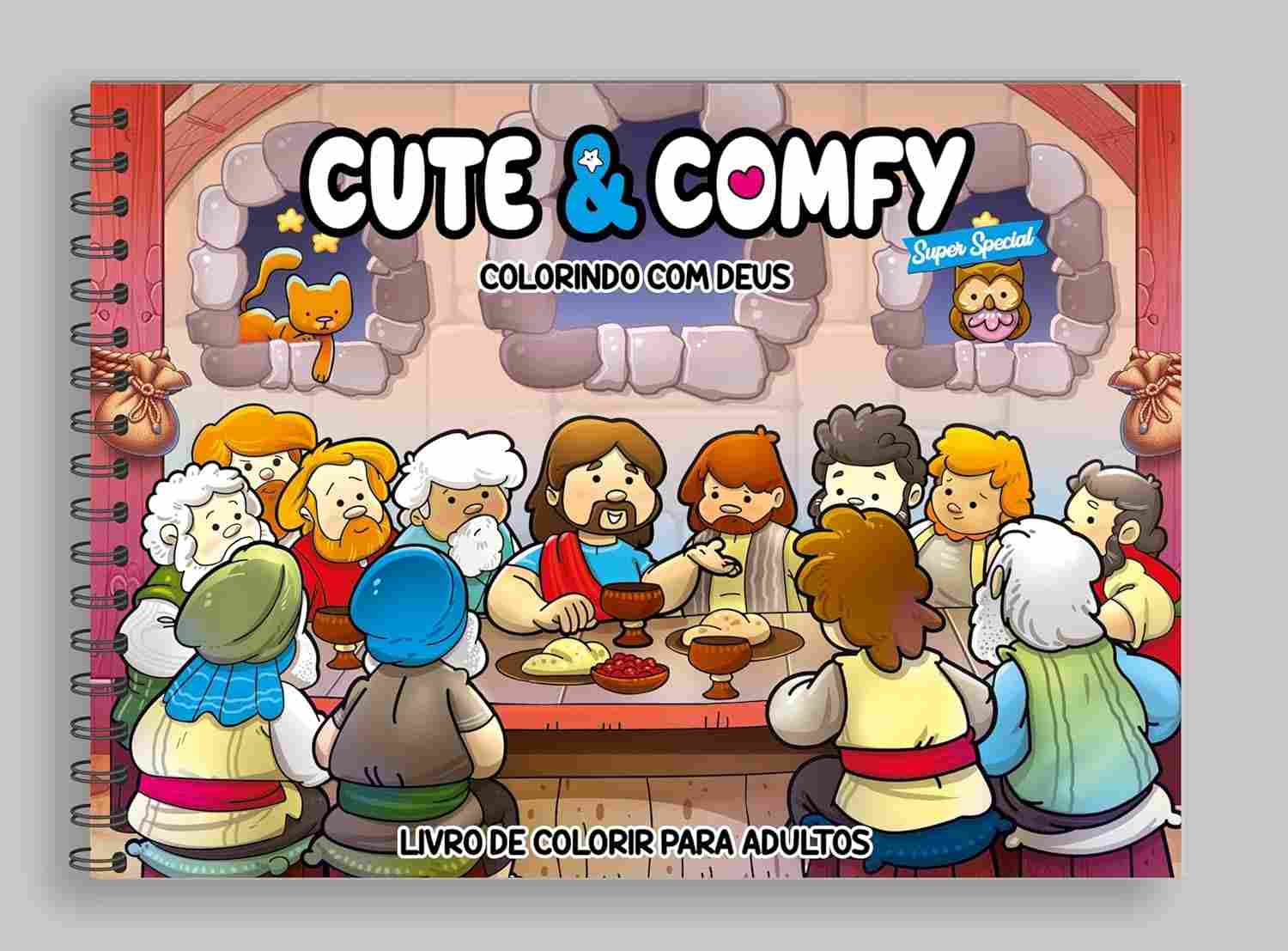 Livro de Colorir Adulto Cute & Comfy Super Special Edição 14: Colorindo com Deus - Capa Holográfica Inspiradora
