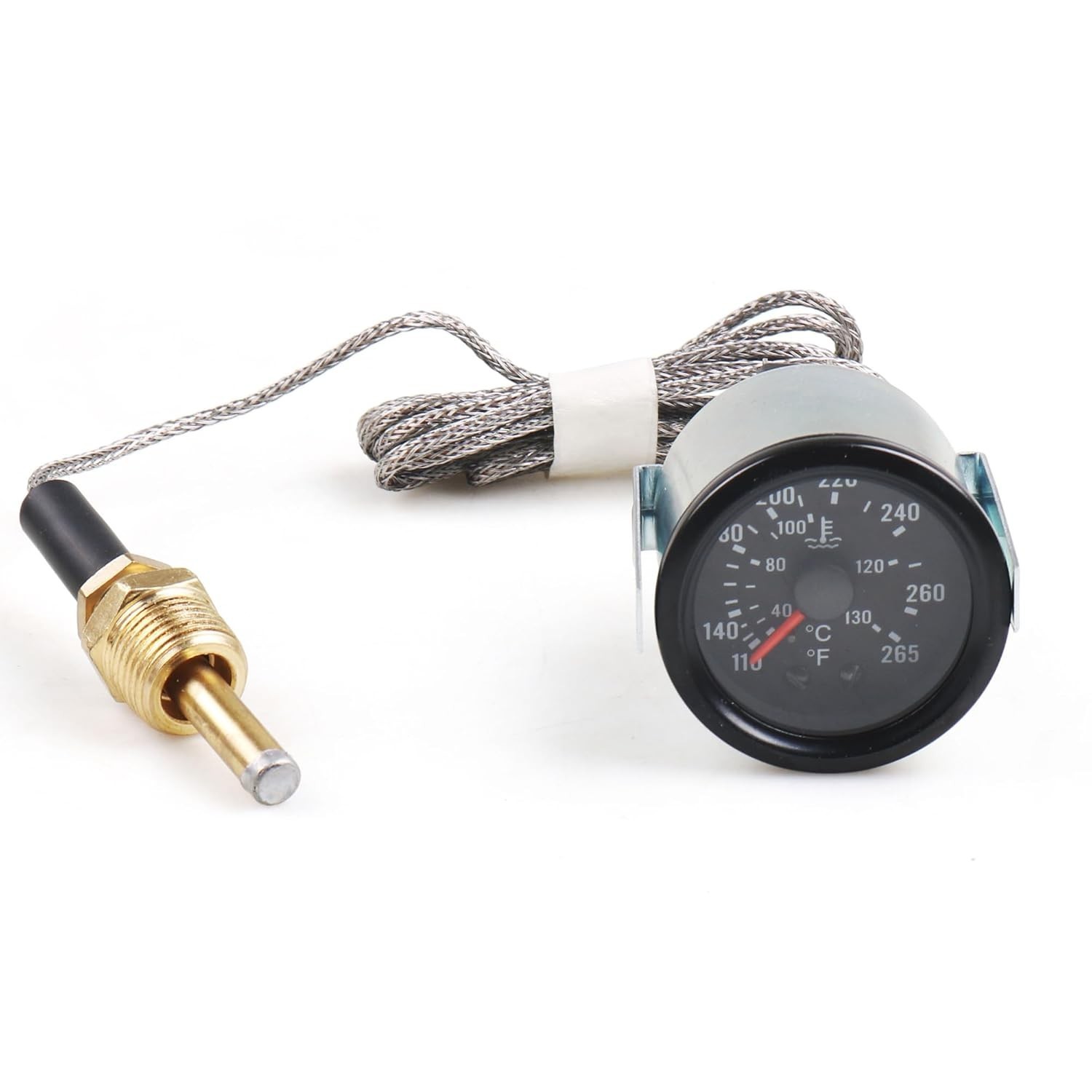 Dyno Racing: Ponteiro Mecânico de Temperatura da Água 52mm 12V - Controle Essencial para Seu Carro